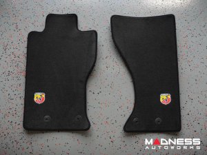 FIAT 124 Floor Mats - Black Carpet w/ ABARTH Crest